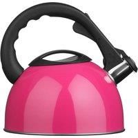 2.5Ltr Whistling Kettle Stainless Steel Hot Pink Stylish For Home Office Kitchen