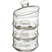 Premier Housewares Stackable Storage Jars, Clear, 3-Piece, NEW OTHER