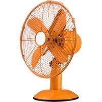 Premier Housewares Oscillating Desk Fan with 3 Speeds, Orange