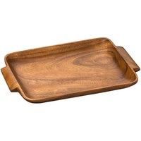 Premier Housewares Acacia Wood Socorro Serving Tray with Handles - Brown