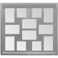 Premier Housewares Multi-Photo Frame for 12 Photos, Silver