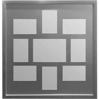 Premier Housewares Multi-Photo Frame for 9 Photos, Silver
