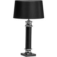 Premier Housewares Regents Park Table Lamp with Black Metal Column Base