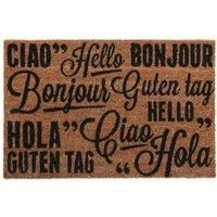 Premier Housewares Greetings Coir Doormat - 60 x 40 cm