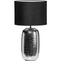 Premier Housewares E27 60 W Regent Park Chrome Finish Ceramic Table Lamp - Black Shade