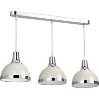 Premier Housewares E27 Edison Screw 3-Light Ceiling Pendant, 40 W - Clay