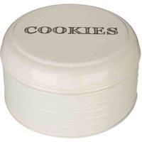 Premier Housewares 507633 Sketch Biscuit Tin - Cream, H12 x W22 x D22cm