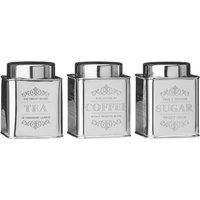Premier Housewares Stainless Steel Chai Tea/Coffee/Sugar Canisters - Set of 3