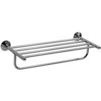 Premier Housewares Chrome Towel Shelf Rack, 14 x 60 x 24 cm - Silver