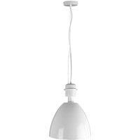 Premier Housewares Stockholm Pendant Light, Metal, E27, 60 W - White
