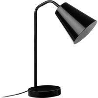 Premier Housewares Modern Metal Desk Lamp, black
