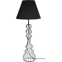 Interiors By Premier Black Table Lamp - Metal Wire Base/Black Shade