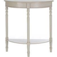 Heritage Console Half Moon Table Vintage Grey