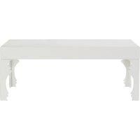 Orsina High Gloss Coffee Table, Wood Coffee Table, Rectangular Coffee Table, Stylish Coffee Table in White