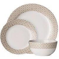 Avie Casablanca 12-Piece Dinner Set - Beige