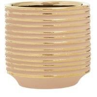 Interiors By Ph Small Ceramic Planter Blush Gold Stripe