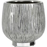 Interiors By Ph Small Silver Ceramic Planter