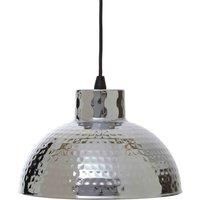 Interiors By Ph New Foundry Chrome Finish Iron Pendant Light, Silver