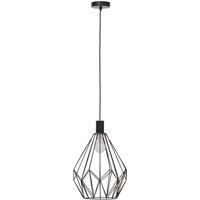 Orsina Black Finish Pendant Light, Geometric Hanging Ceiling Fixture, Luxe Frame Pendant, Luxe Statement Lighting