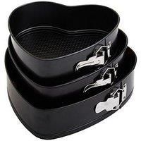 Maison By Premier Heart Shaped Springform Cake Tins - Set Of Three