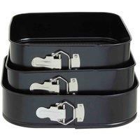 Maison By Premier Set of Three Non Stick Square Cake Tins - Black