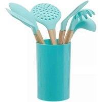 Interiors By Ph 7Pc Pastel Green Utensil Set, Green