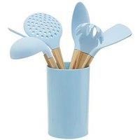Interiors By Ph 7Pc Pastel Blue Utensil Set