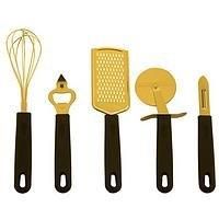 Interiors By PH Five Piece Kitchen Gadget Set - Light Gold