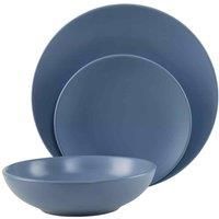Premier Housewares Blue 12-Piece Stoneware Dinner Set