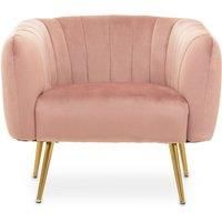 Interiors by PH Larissa Pink Velvet Accent Chair