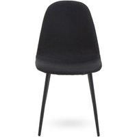 Interiors By Ph Black Fabric Dining Chair