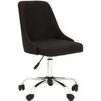 Premier Houseware Brent Fabric Home Office Chair, Black