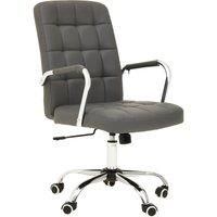 Orsina Ergonomic Black Tufted Home Office Chair, Comfortable Work From Home Chair, Movable Ergonomic Work Chair in Grey