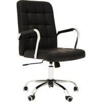 Orsina Ergonomic Black Tufted Home Office Chair, Comfortable Work From Home Chair, Movable Ergonomic Work Chair
