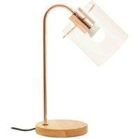 Interiors By Ph Stockholm Shiny Copper Curved Table Lamp, Multi