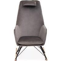 Velvet Rocking Chair, Versatile Velvet Accent Chair, High-Back & Comfy Armchair