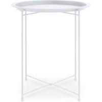 Interiors by PH Acero Round White Side Table