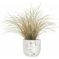Interiors By Ph Faux Grass Plant In Marble Effect Pot