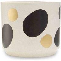 Interiors By Ph Yuri White And Gold Spotted Planter