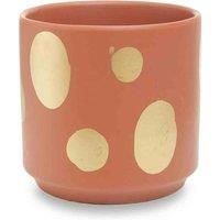 Interiors By Ph Yuri Small Terracotta Gold Spotted Planter