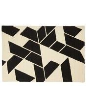 Interiors By Ph Small Geometric Rug Two Tone Black And White