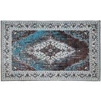 Interiors By Ph Large Jacquard Woven Rug Blue