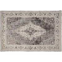 Interiors By Ph Small Grey Jacquard Woven Rug