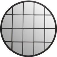 Interiors by Premier Descartes Round Metal Wall Mirror