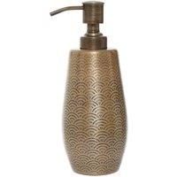 Interiors By Ph Etched Aluminium Soap Dispenser Gold Finish