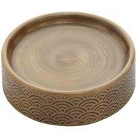 Interiors By Ph Etched Aluminium Soap Dish Gold Finish