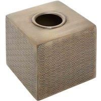 Interiors By Ph Etched Aluminium Tissue Box Gold Finish