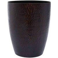 Interiors By Ph Hammered Aluminium Waste Bin - Dark Bronze, none