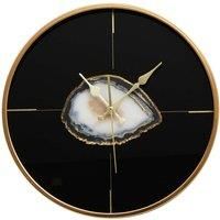Interiors by PH Black And Gold Round Wall Clock