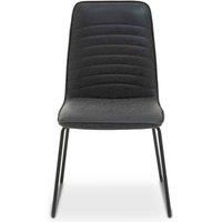 Interiors By PH Leather Effect Dining Chair Black